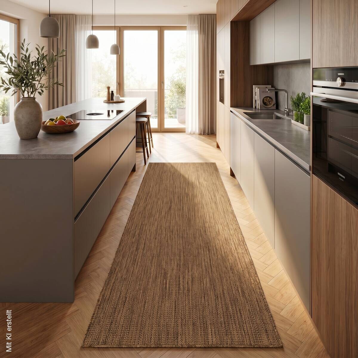 Ayyildiz Flachwebteppich MIRA braun B/L: ca. 80x250 cm