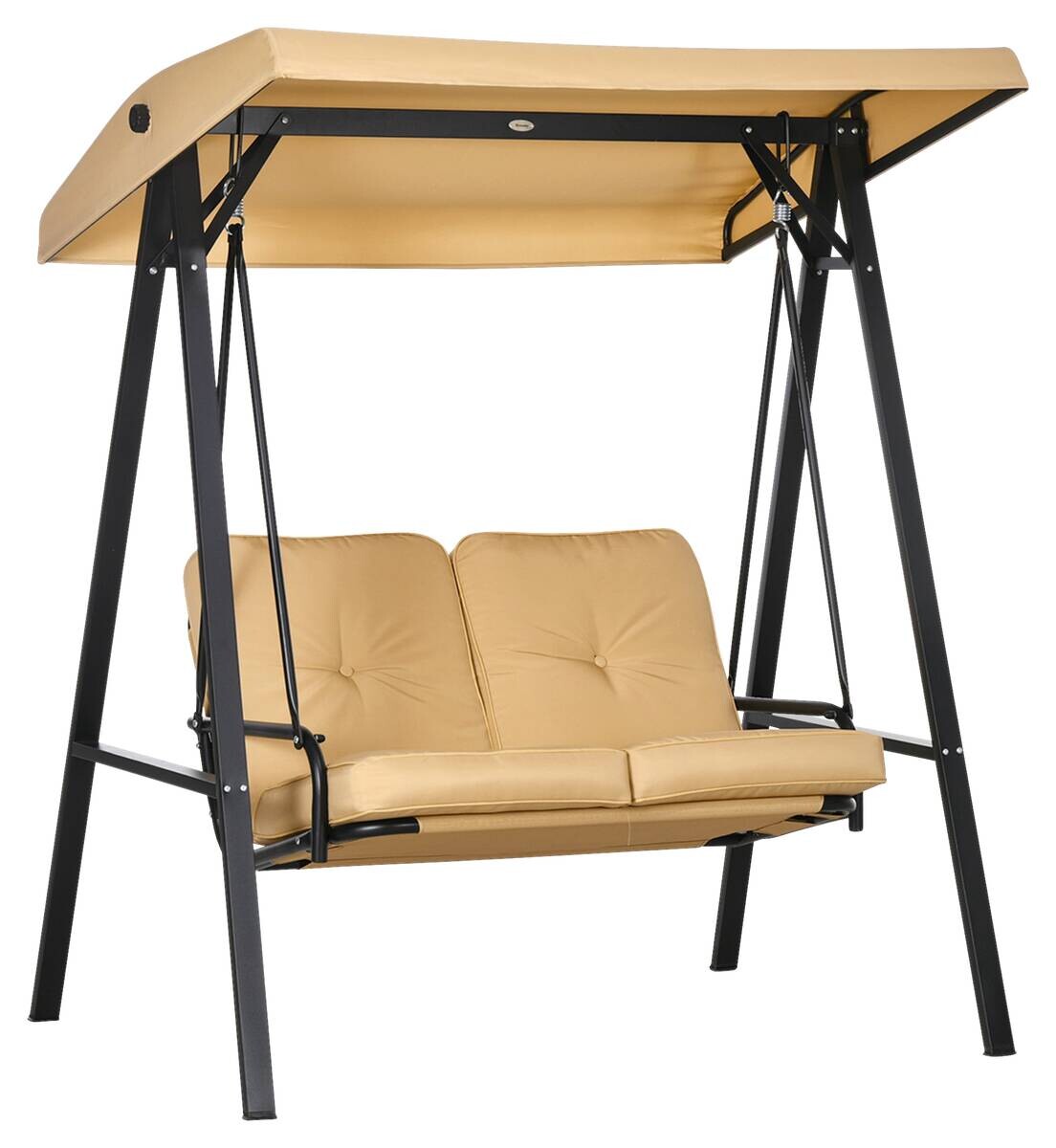 Outsunny Hollywoodschaukel beige Stahl B/H/L: ca. 106x174x138 cm