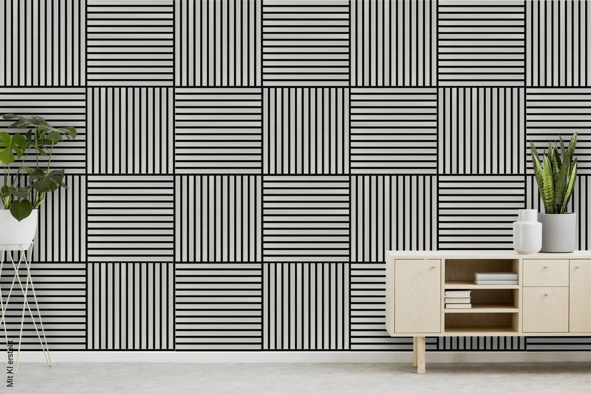 Wand- und Akustikpaneel grau L/B/H: ca. 52x52x1 cm pro Stück