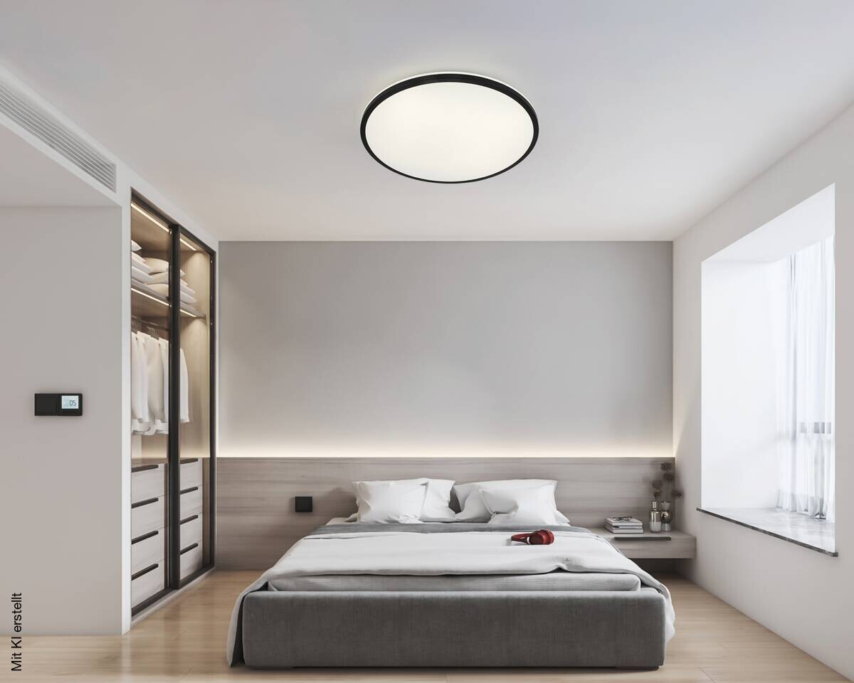 Nolo LED-Deckenleuchte Hela schwarz Kunststoff H/D: ca. 4,3x39 cm