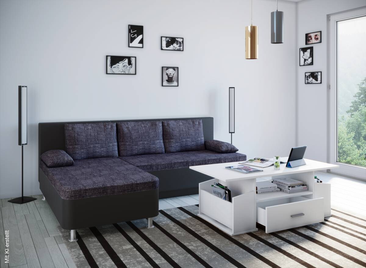 Couchtisch Junata weiß B/H/T: ca. 110x44x52 cm