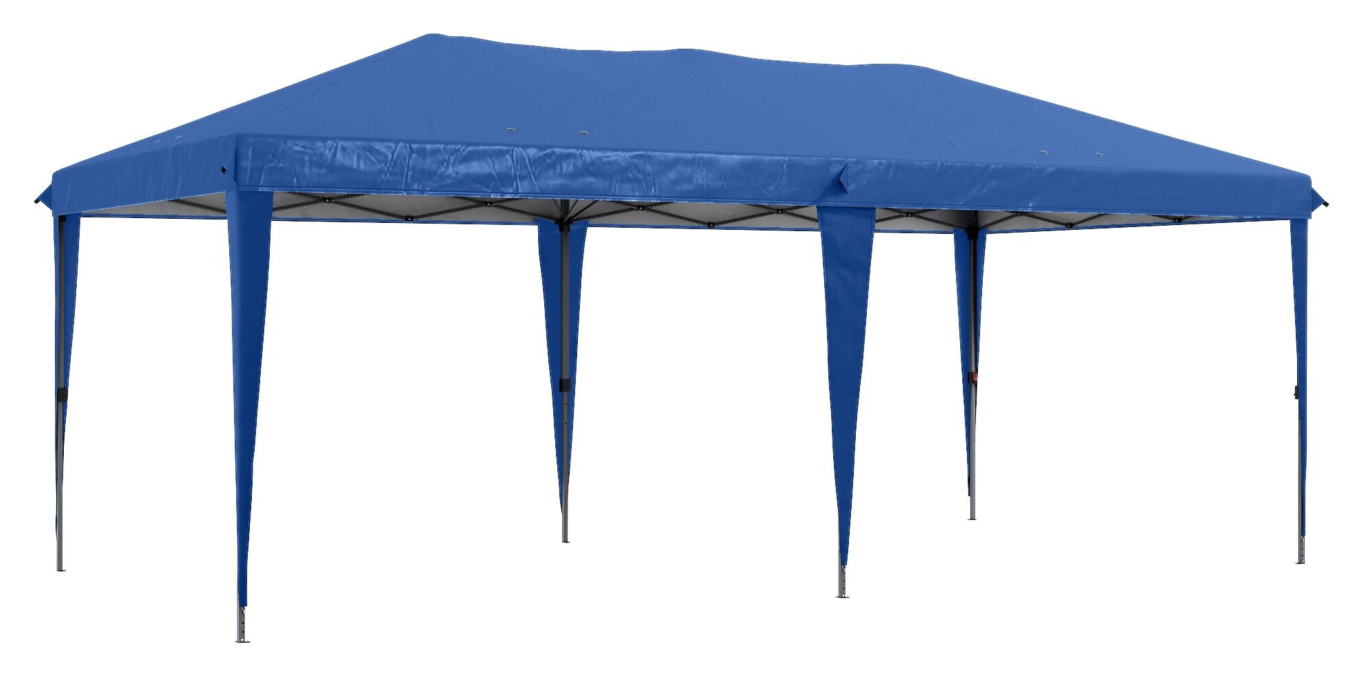 Outsunny Faltpavillon blau Polyester-Mischgewebe B/H/L: ca. 295x265x585 cm