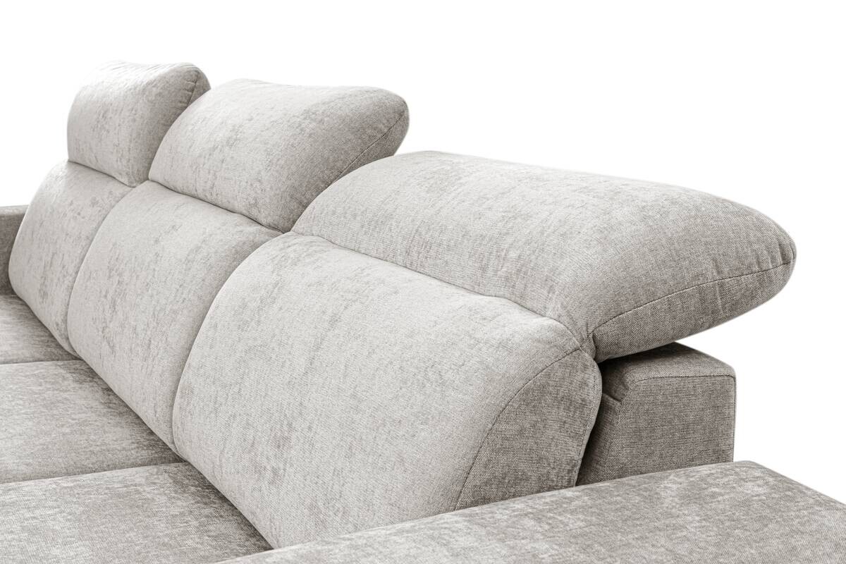 Ecksofa mit Bettfunktion und Bettkasten leinen Microfaser B/T: ca. 264x191 cm