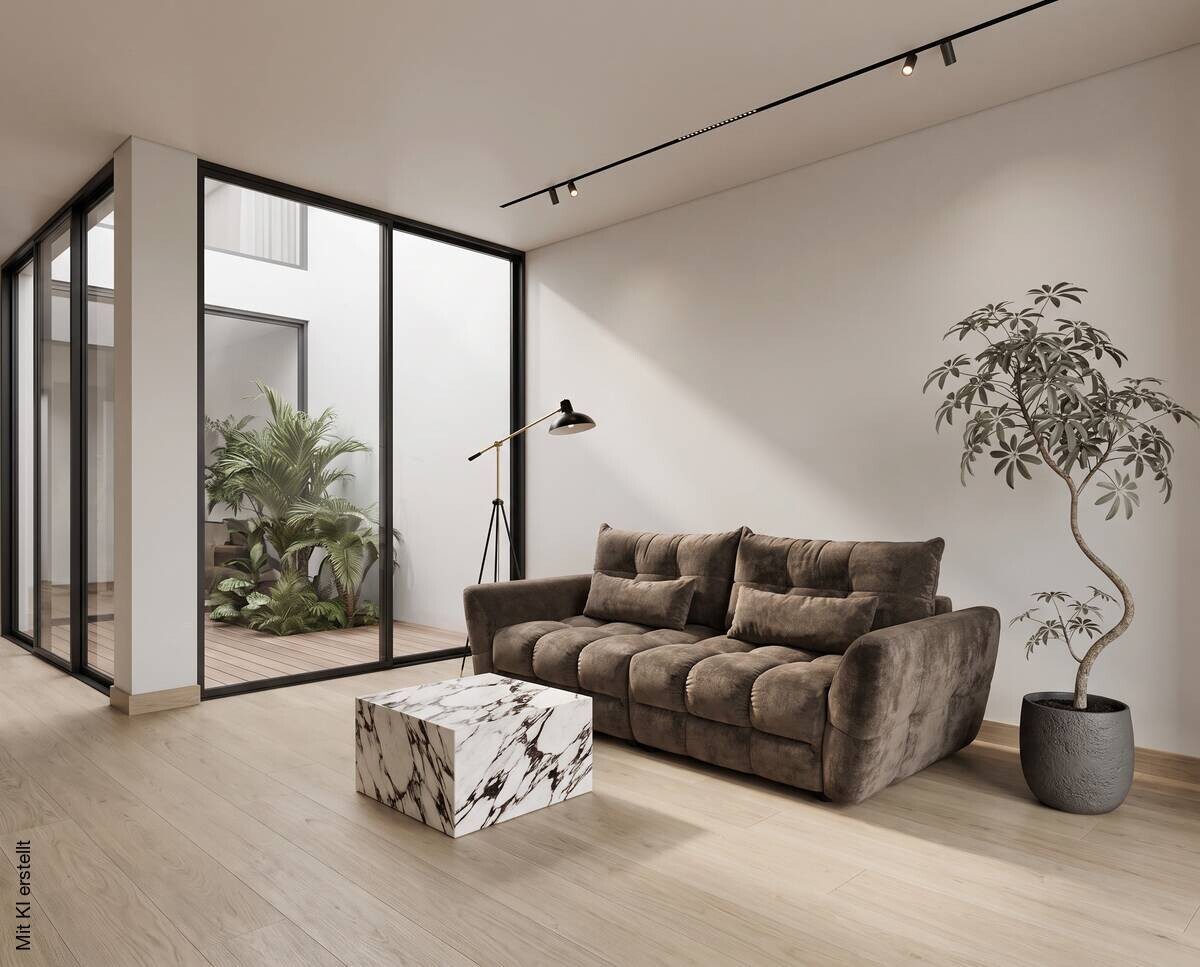 Big Sofa Moma Mocca Microfaser B/H/T: ca. 250x97x120 cm