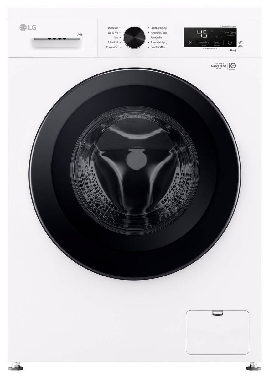 LG Waschmaschine F4WB3085 EEK: A Spektrum: A bis G 8kg 1400U/min weiß B/H/T: ca. 60x85x55 cm