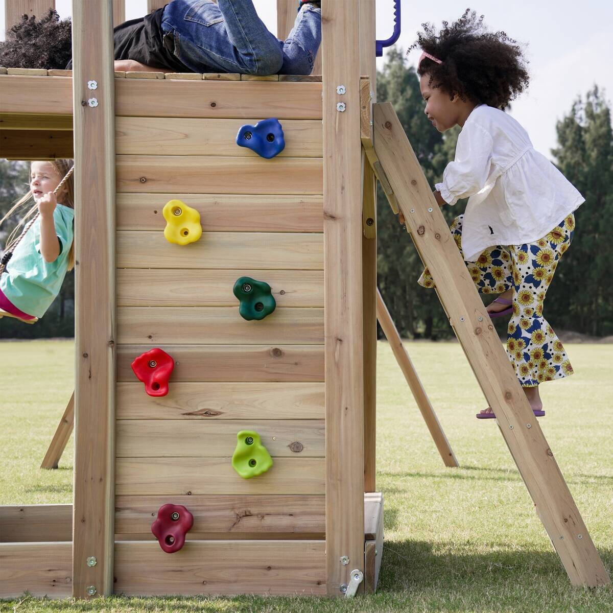 AXI Spielturm Moos braun B/H/L: ca. 342x267x375 cm