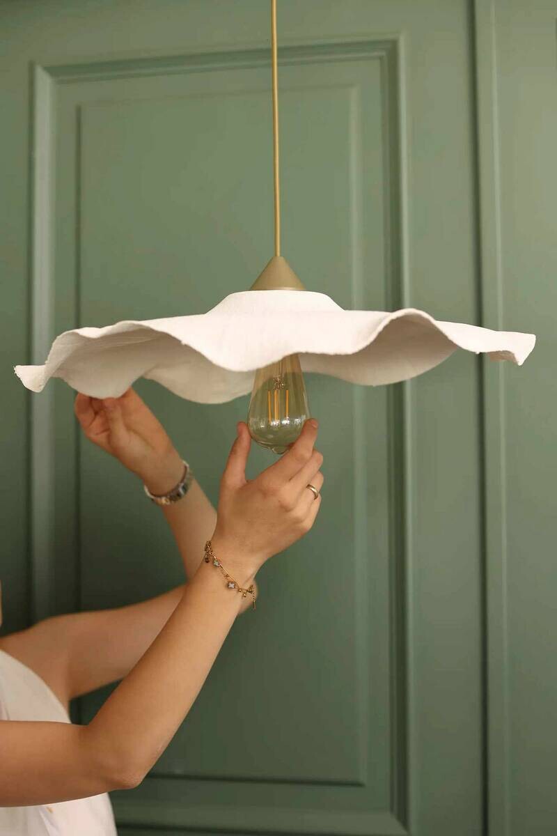 Opviq Pendelleuchte weiß Kunststoff B/H/T/L/D: ca. 58x75x58x58x58 cm E27 1 Brennstellen