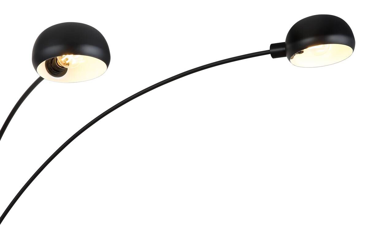 GLOBO Stehleuchte SEYMOUR schwarz Metall B/H/T: ca. 95x202x17 cm E14 3 Brennstellen