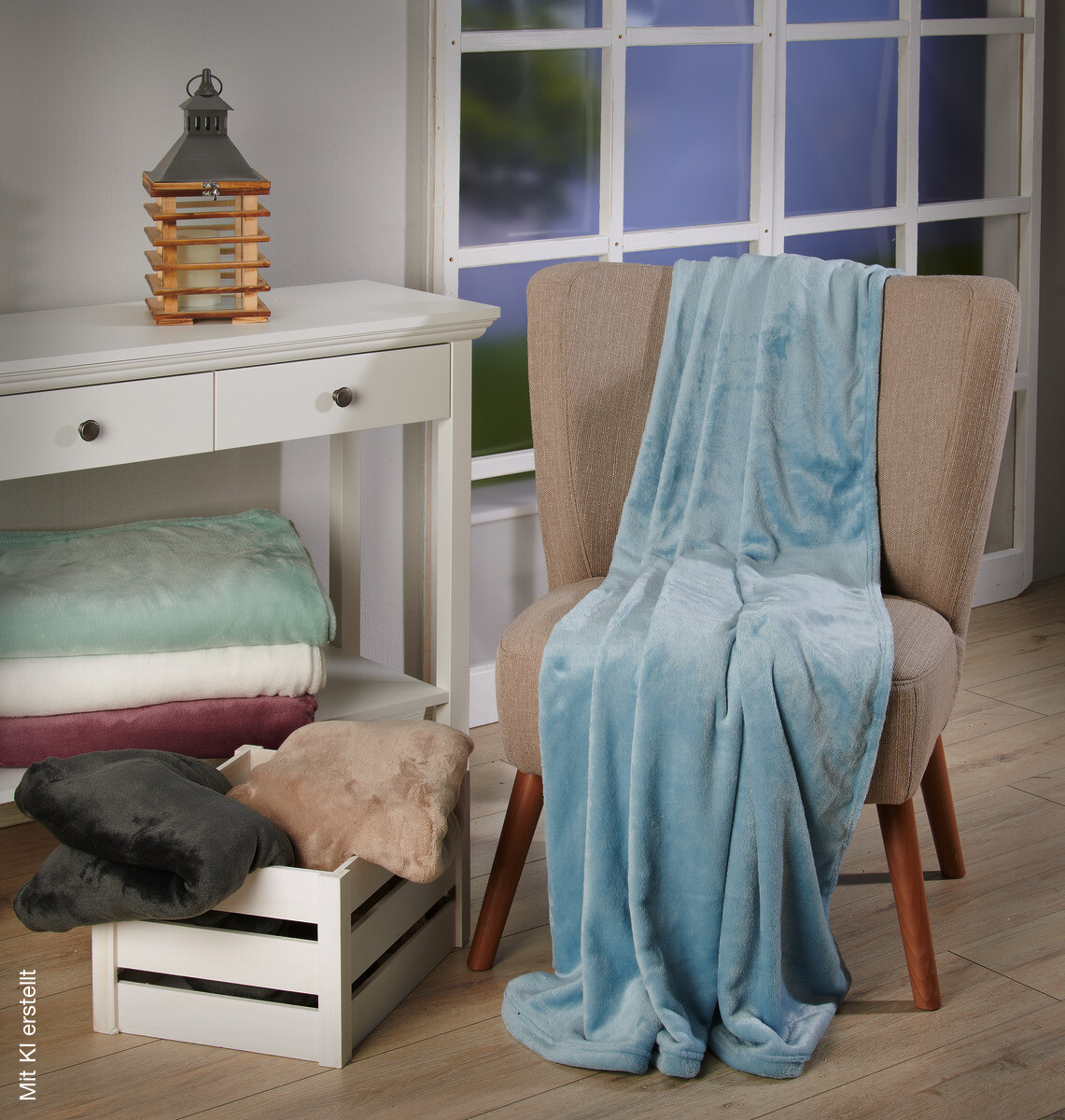 Flanelldecke anthrazit Polyester B/L: ca. 140x200 cm