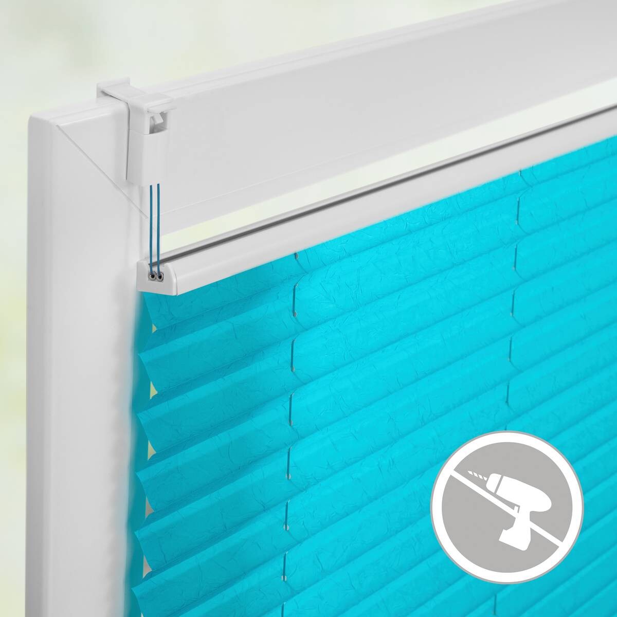 LICHTBLICK Spannplissee blau B/L: ca. 65x130 cm