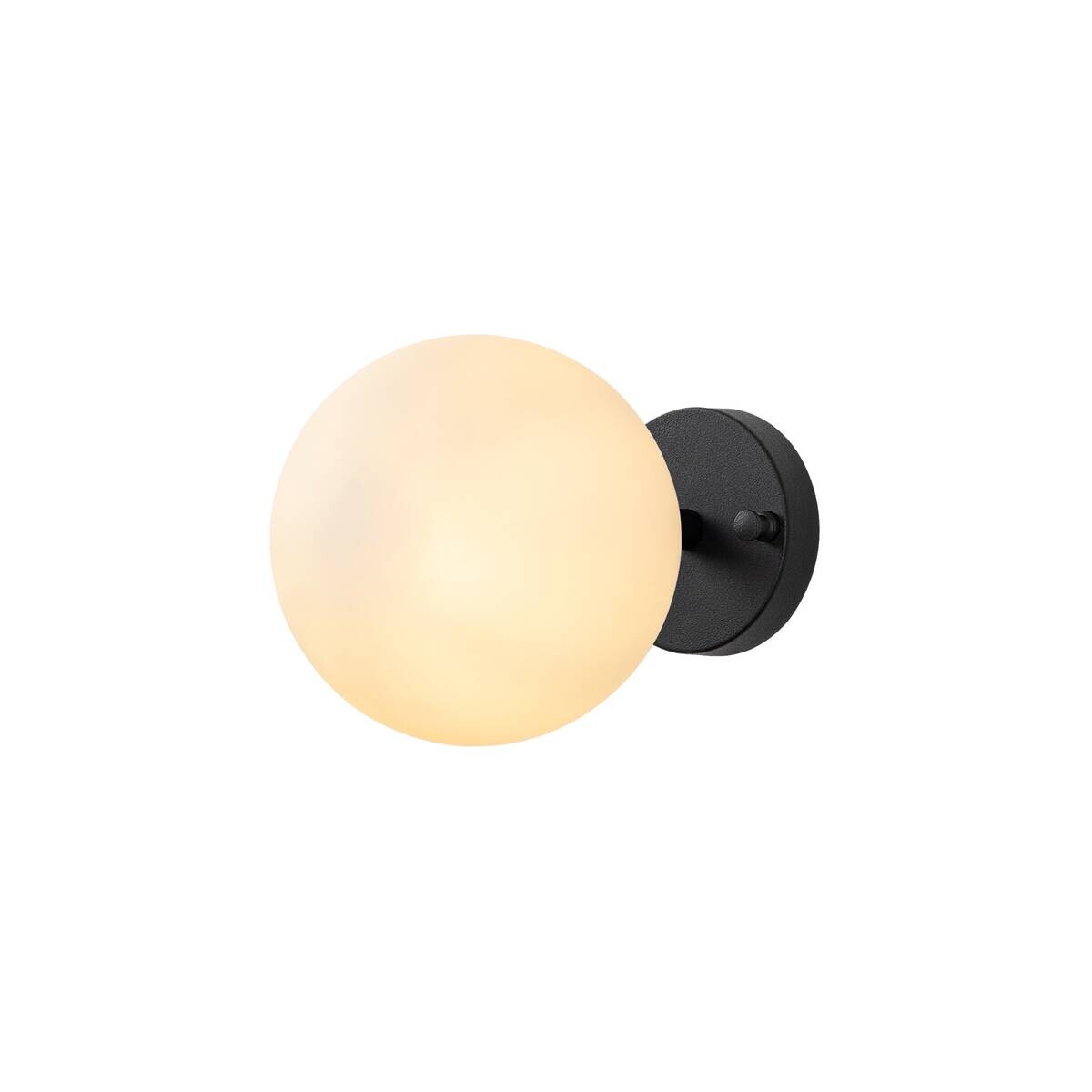 Opviq Wandleuchte schwarz creme Glas Metall B/H/L: ca. 15x24x15 cm E14 1 Brennstellen