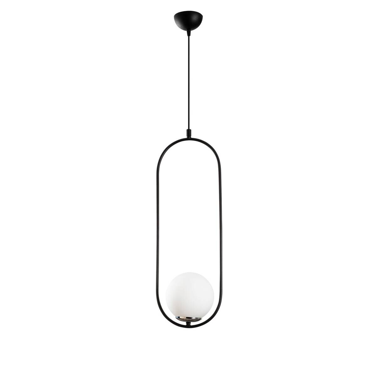 Opviq Pendelleuchte Mudoni schwarz weiß Glas B/H/T/L: ca. 20x146x15x20 cm E27 1 Brennstellen