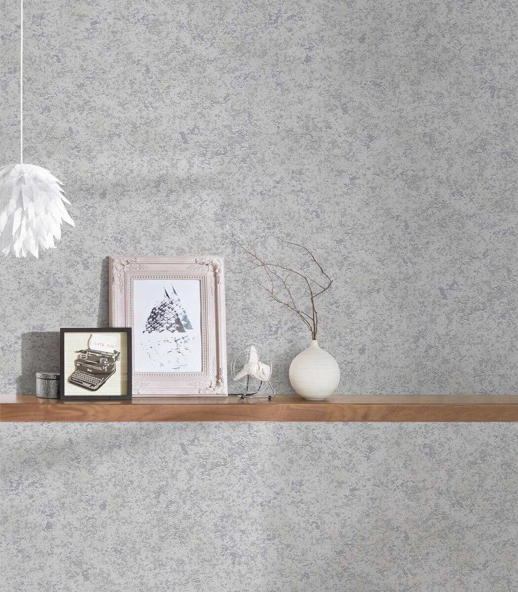 A.S.Creation Vliestapete Attractive Uni grau B/L: ca. 53x1005 cm