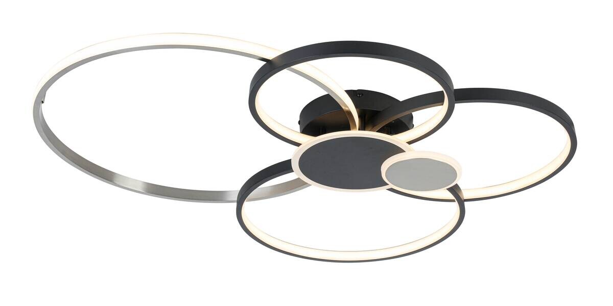 Nolo LED-Deckenleuchte Big schwarz Aluminium B/H/L: ca. 64x11x80 cm