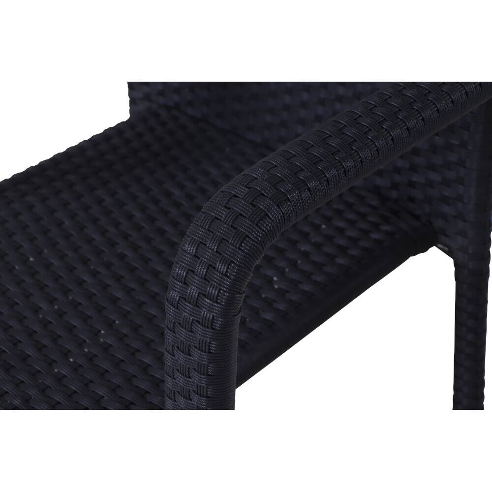 Gardamo Sessel 2er Set MINAS schwarz Kunststoff B/H/L: ca. 57x85x61 cm