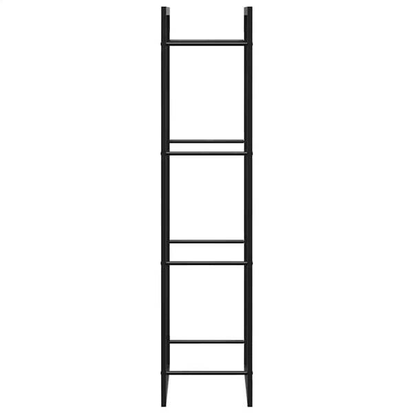 Kaminholzregal schwarz B/H/L: ca. 28x132x50 cm
