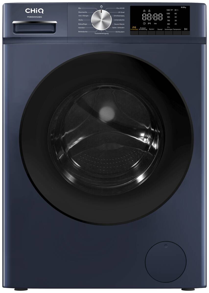 CHiQ Waschmaschine PO8M3XWGABG EEK: A Spektrum: A bis G 8kg 1400U/min grau B/H/L: ca. 60x85x53 cm
