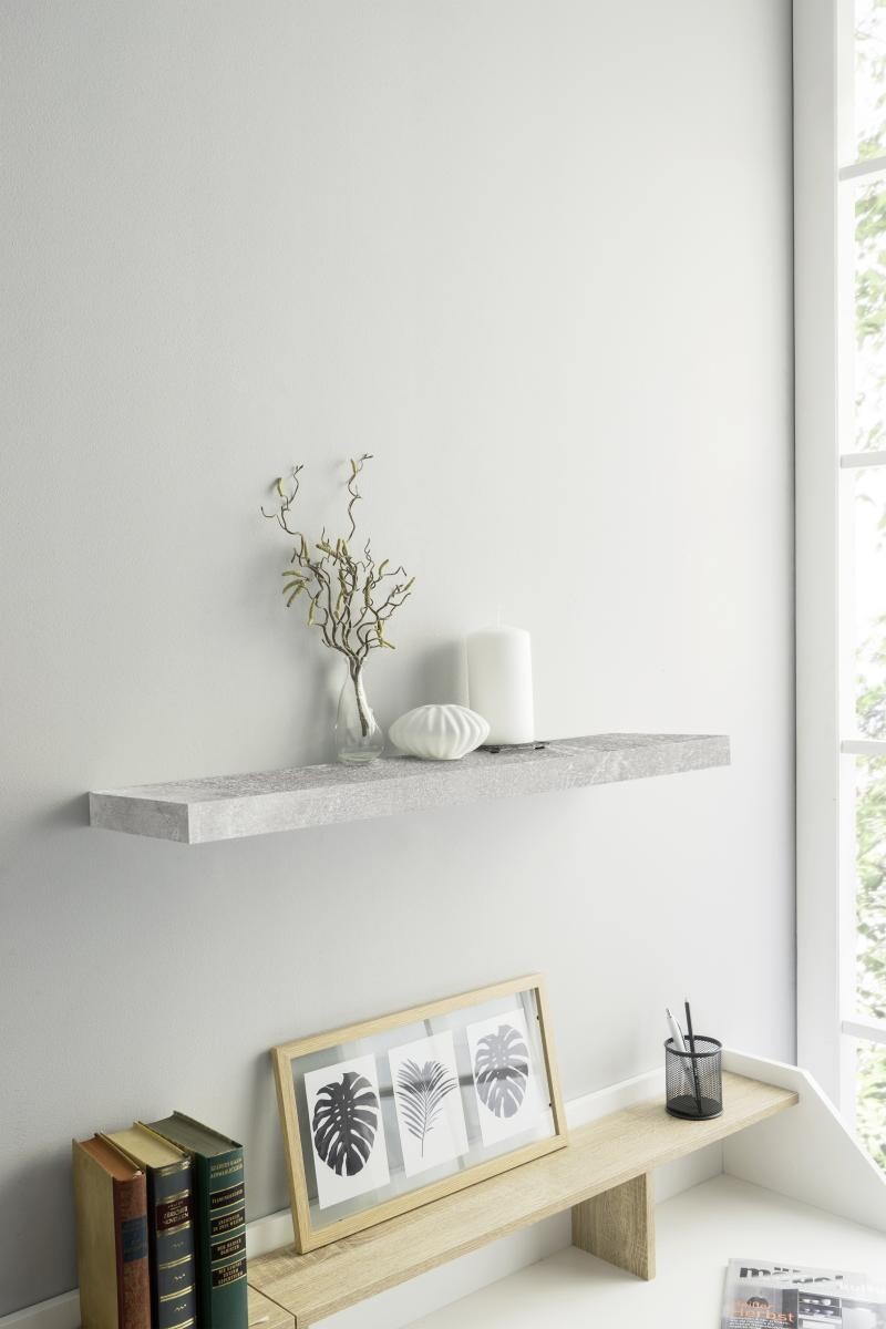 Wandboard Shelvy 80 Beton Optik B/H/T: ca. 80x4x24 cm