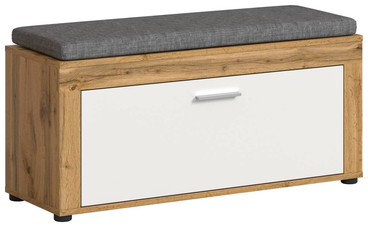 Sitzbank JAM Eiche Wotan Nachbildung weiß B/H/T: ca. 100x44x35 cm