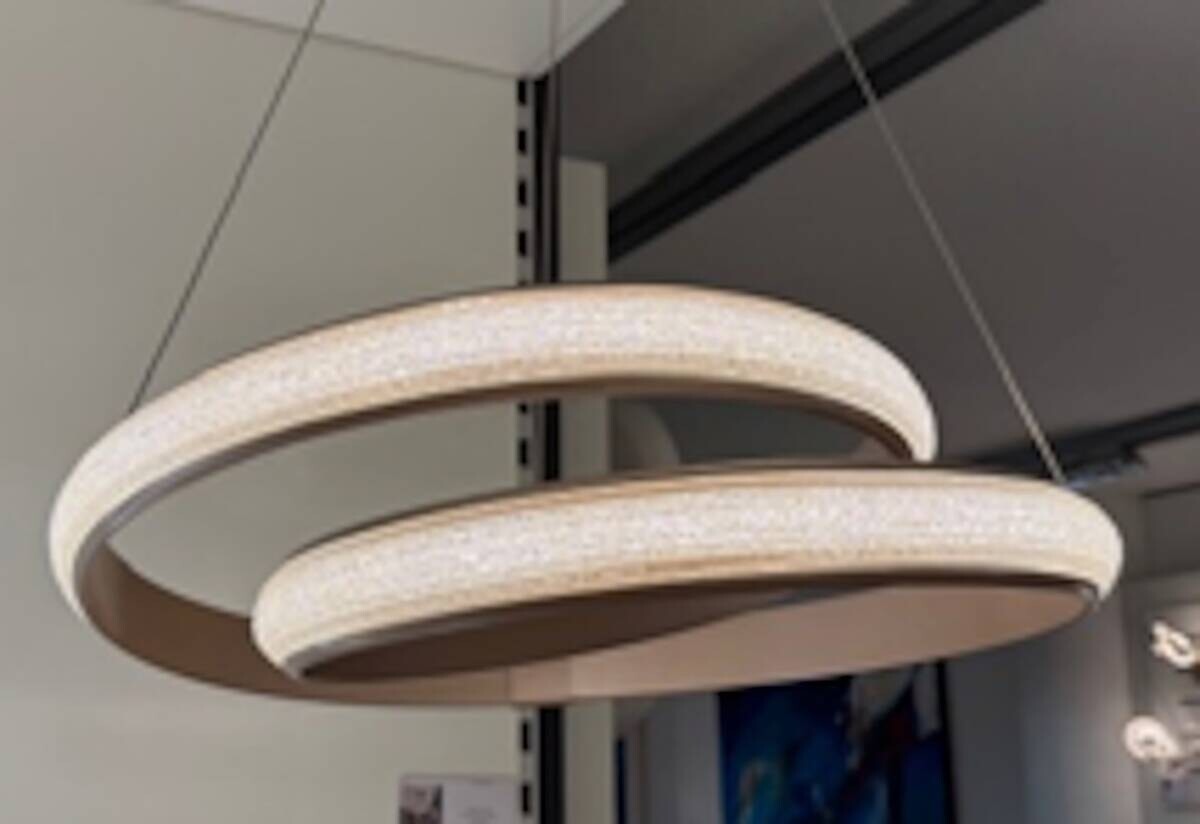 Nolo LED-Pendelleuchte Shine champagner B/H/T: ca. 50x120x50 cm