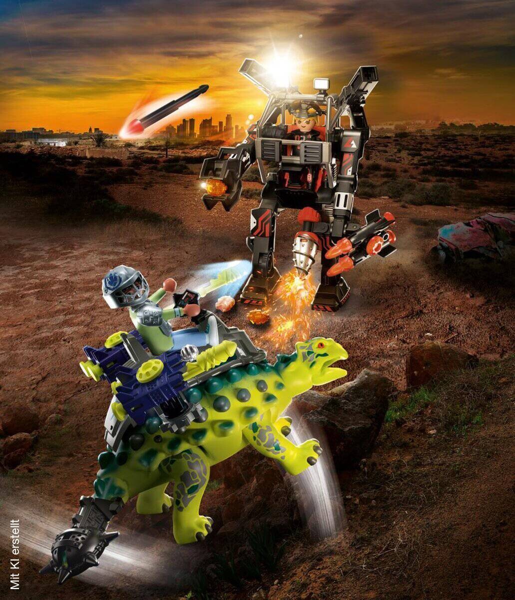 Playmobil Dino Rise Saichania Abwehr des Kampfläufers 70626