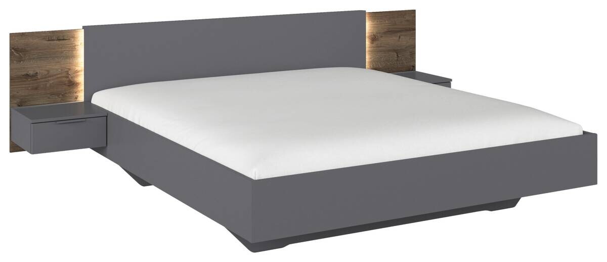 Bettanlage Marbella grau B/H/T: ca. 266x83x208 cm Liegefläche B/L: ca. 180x200 cm