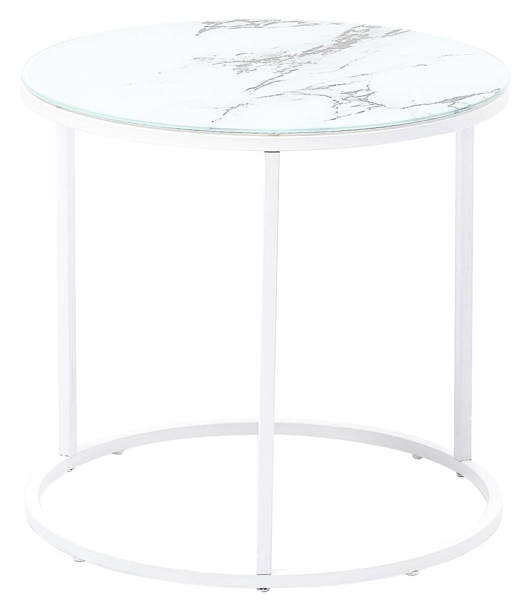 Couchtisch weiß Marmor Optik B/H/T: ca. 50x46x50 cm