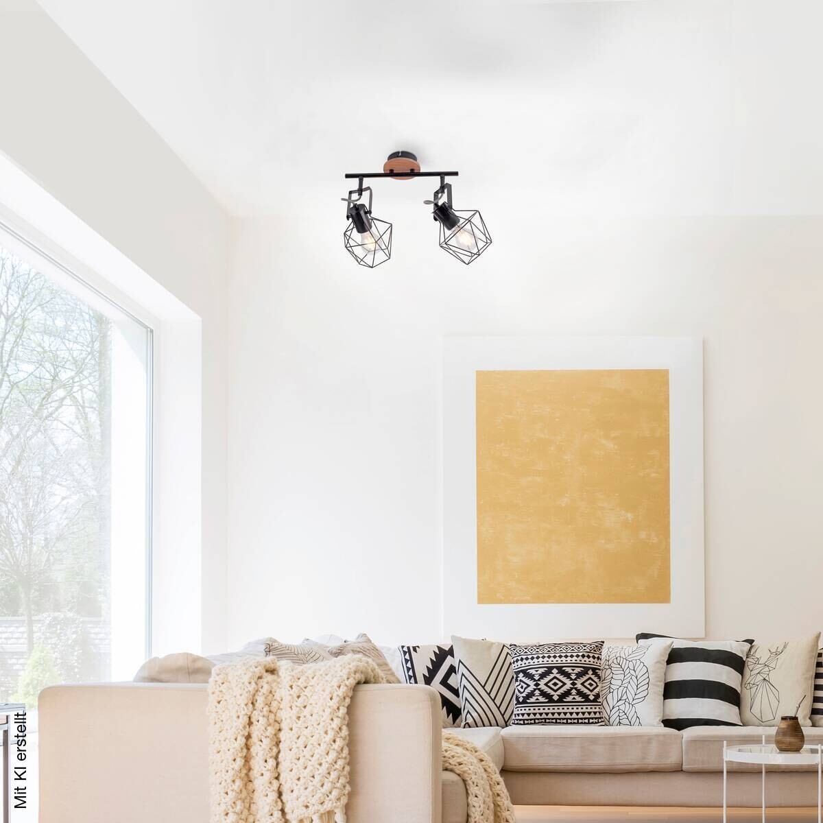 Just Light Spotbalken Jaro Eisen B/H/L: ca. 28x31x61 cm E27 2 Brennstellen