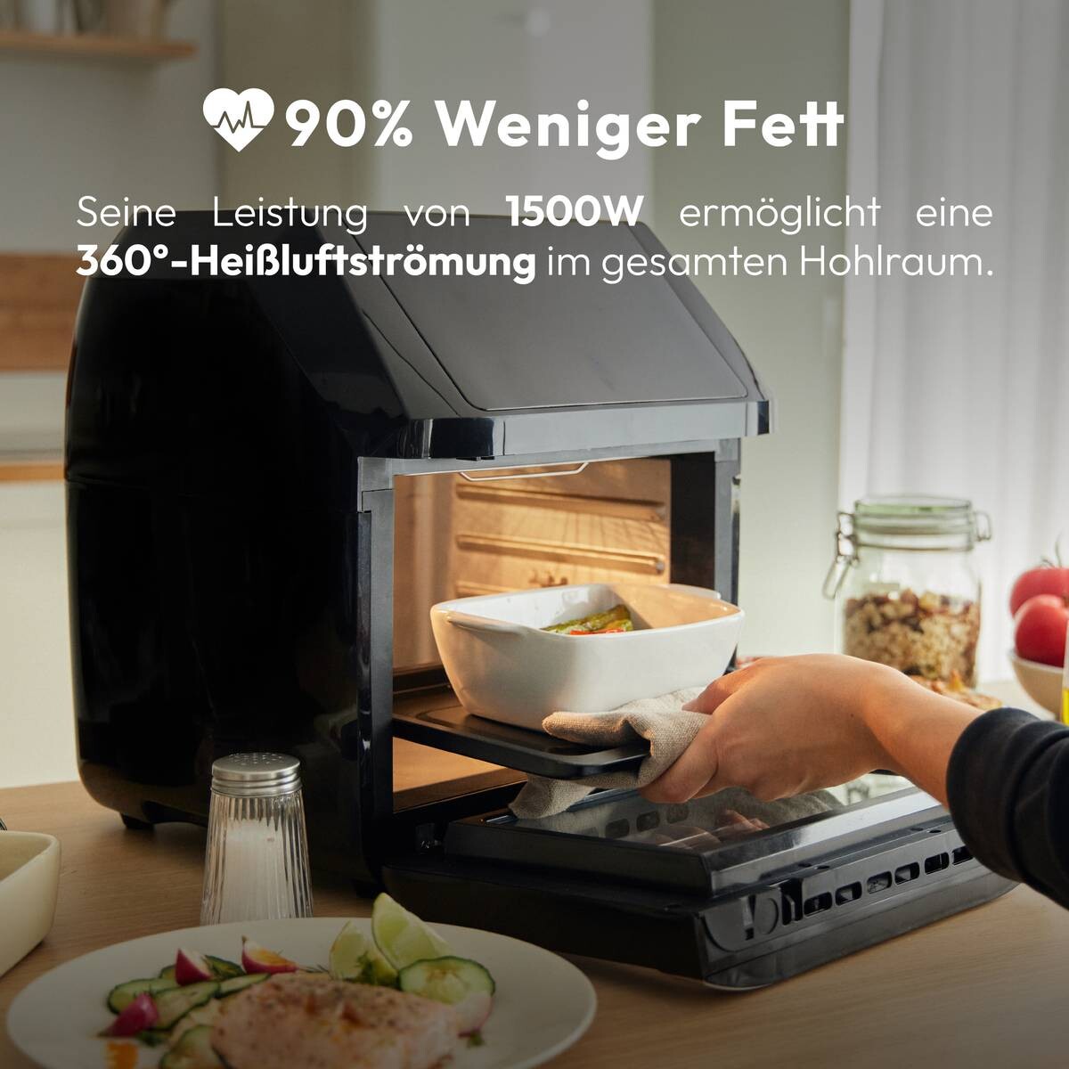 MASTERPRO Heißluftfritteuse BGMP-9310 Rocket schwarz Kunststoff B/H/T: ca. 37,5x43x37,5 cm ca. 11 l