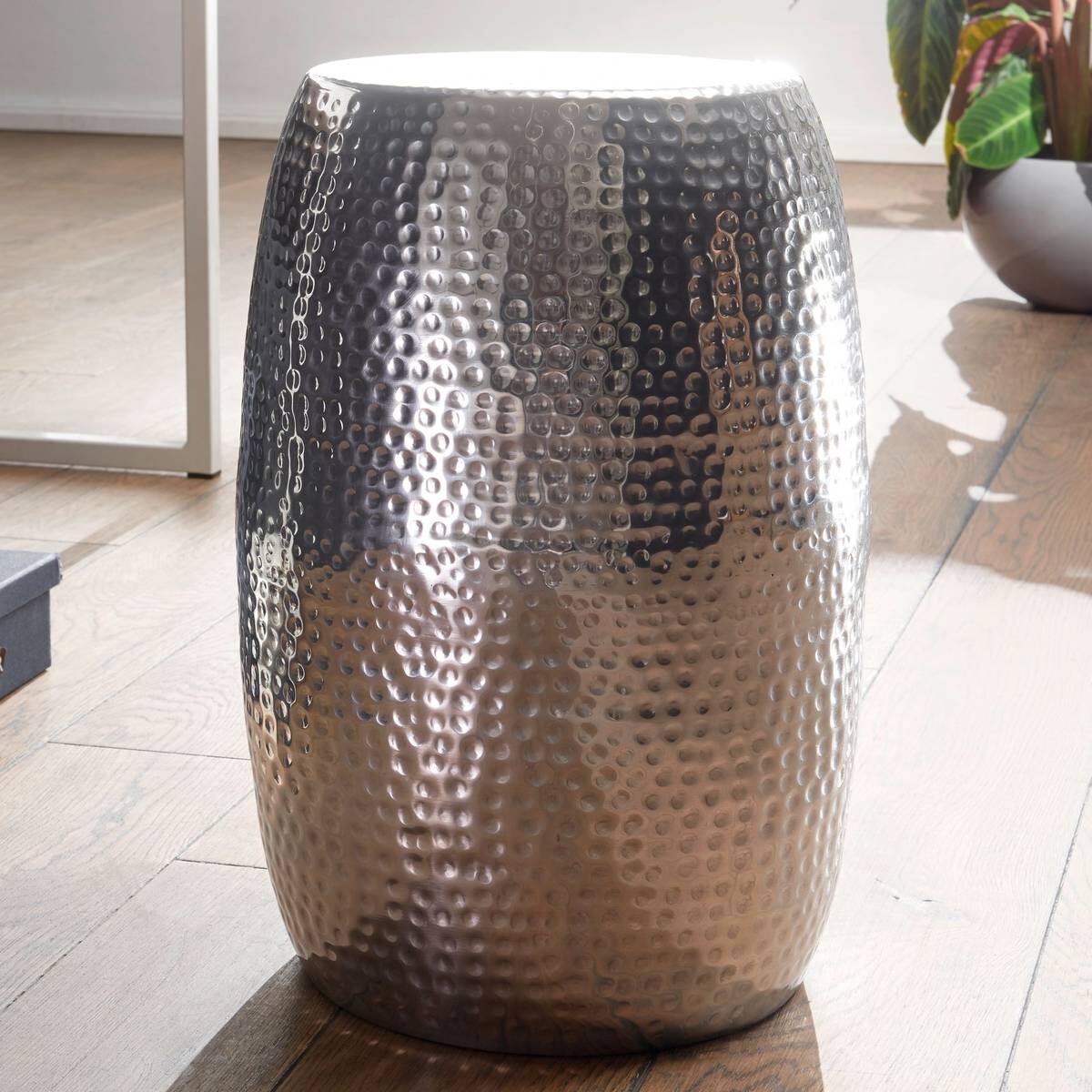 Beistelltisch silber Aluminium B/H/T: ca. 30x49,5x30 cm