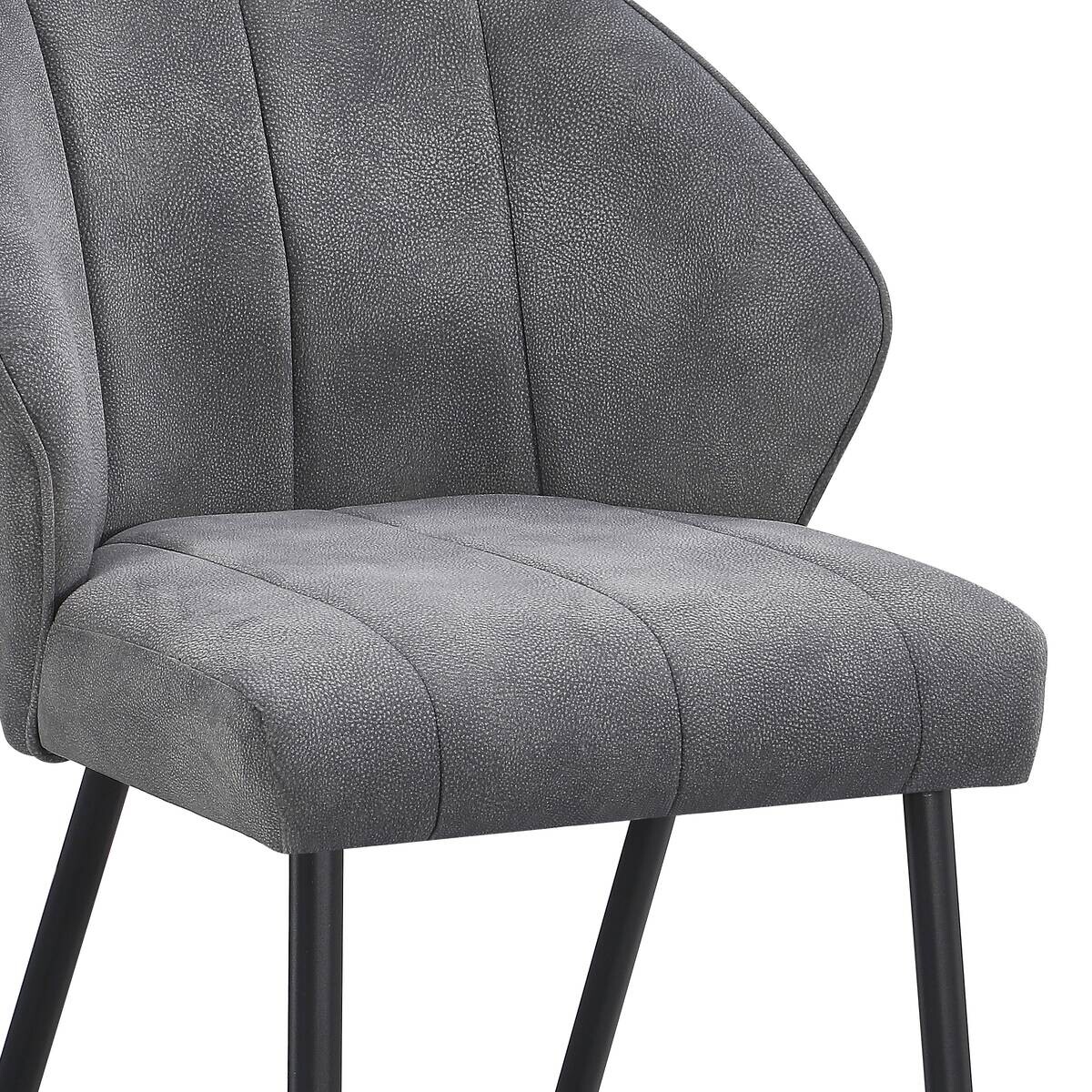 Stuhl Sven grau Microfaser B/H/T: ca. 56,5x80x60 cm