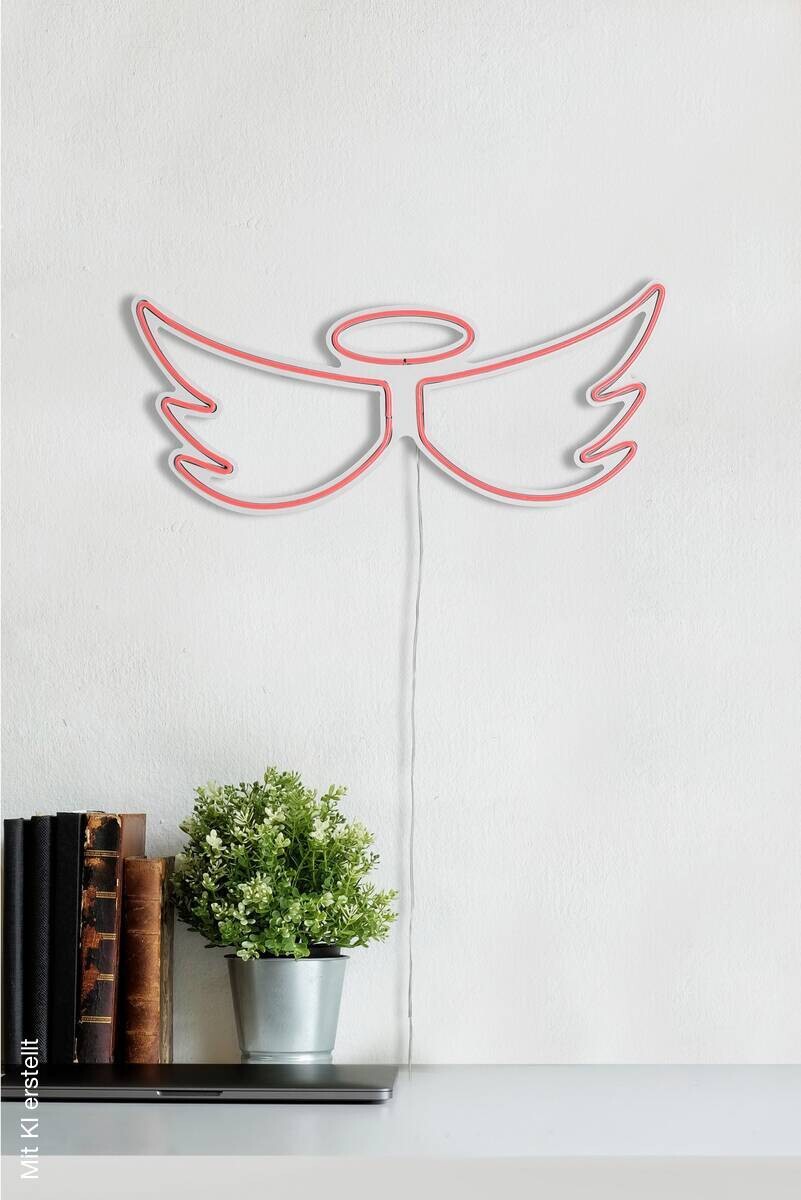 Opviq LED-Wandleuchte rosa PVC B/H/T/L: ca. 52x23x2x52 cm