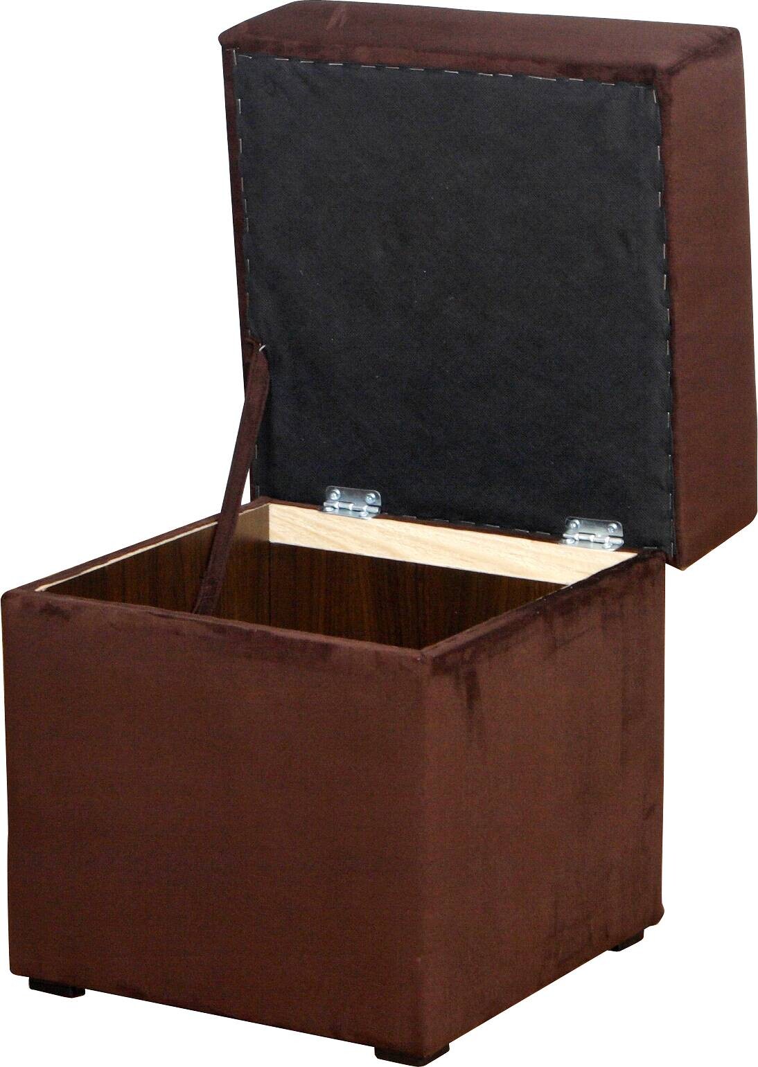 Hocker Anca schwarz B/H/T: ca. 41x43x42 cm