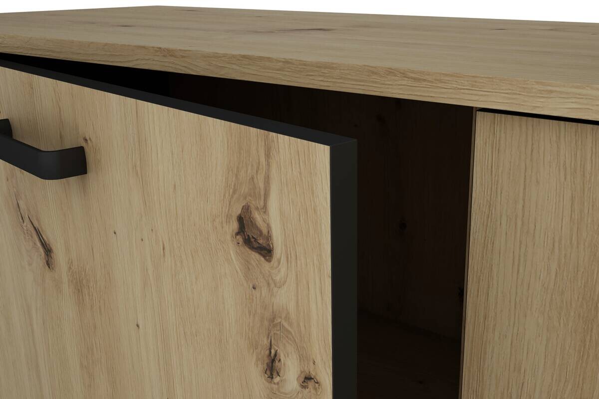 Sideboard FARO Eiche schwarz B/H/T: ca. 140x84x40 cm