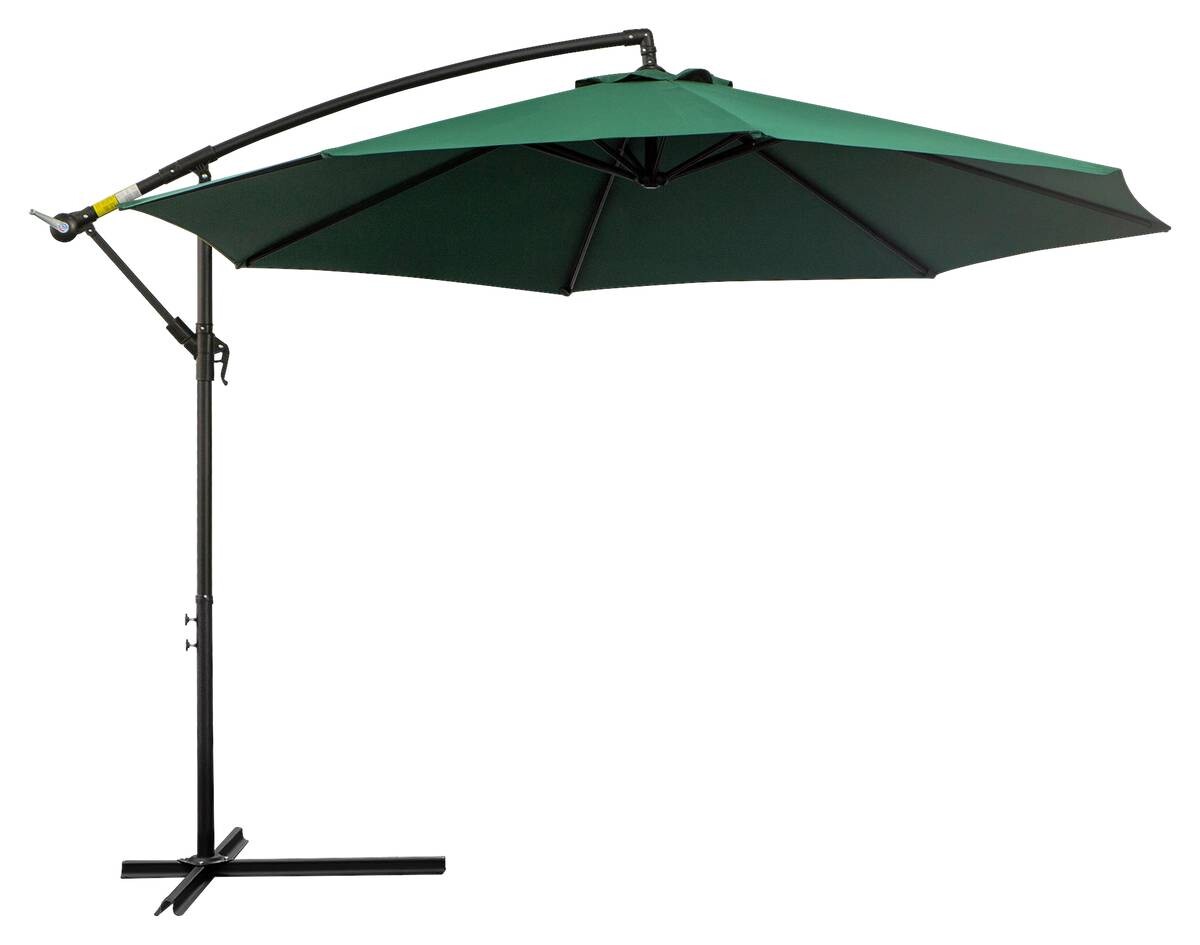 Outsunny Ampelschirm grün Stahl H/D: ca. 245x295 cm