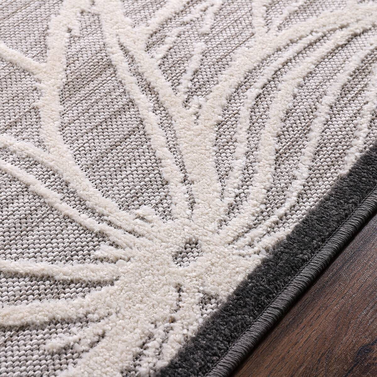 Sanat Outdoorteppich FLORAL grau B/L: ca. 200x290 cm