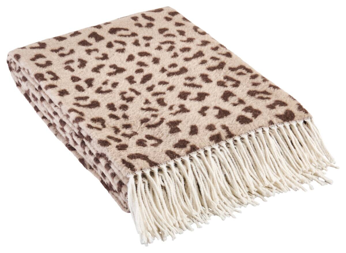 Wohndecke beige Baumwolle B/L: ca. 150x200 cm