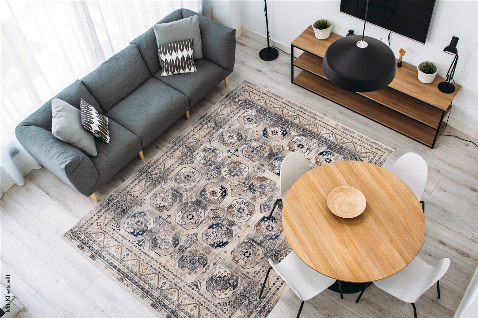me gusta Kurzflorteppich Anouk 425 mehrfarbig B/H/L: ca. 120x0,35x170 cm