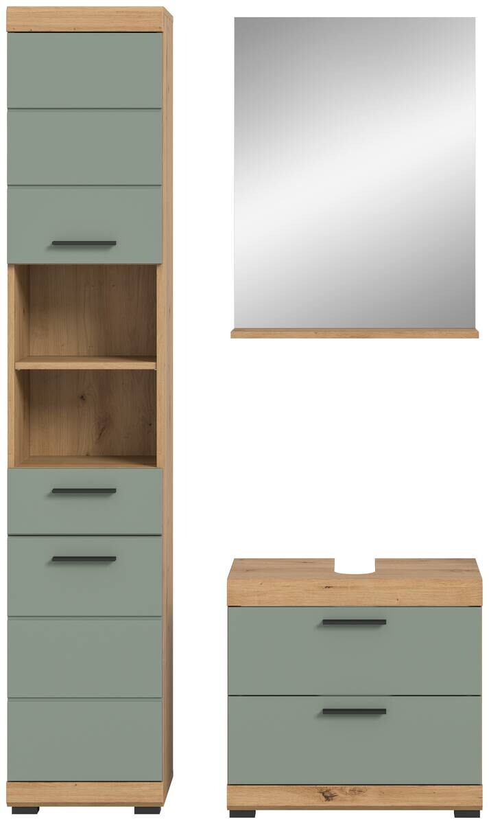 Badezimmer-Set Scout Eiche Artisan Nachbildung salbei Nachbildung B/H/T: ca. 112x191x37 cm