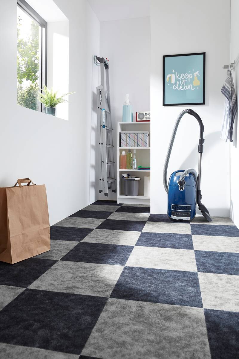 Teppichfliese Comar beige-grau B/L: ca. 40x40 cm pro Stück