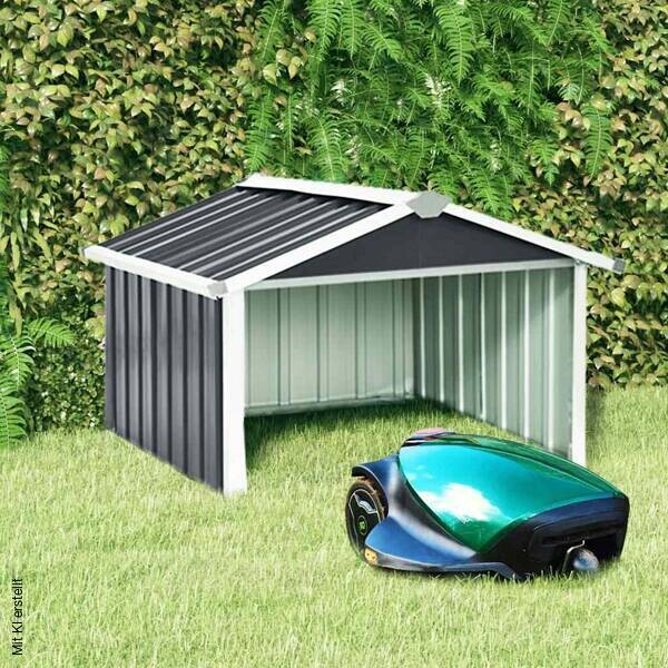 Rasenmäher-Garage anthrazit B/H/L: ca. 97x63x92 cm