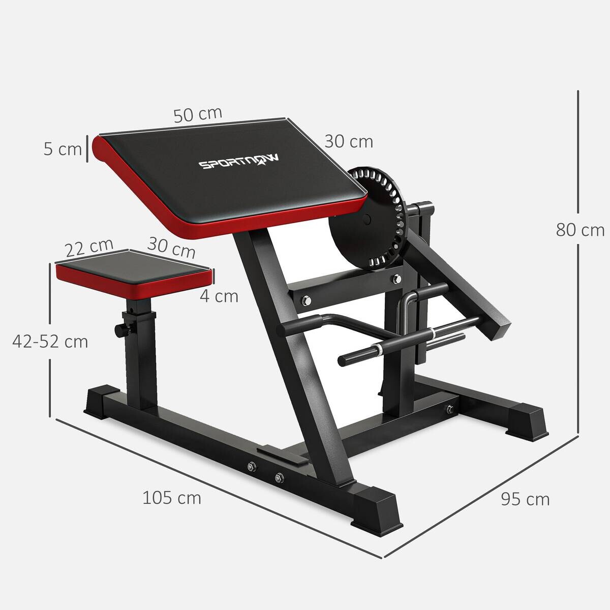 SPORTNOW Beinstrecker schwarz Kunstleder B/H/L: ca. 95x80x105 cm