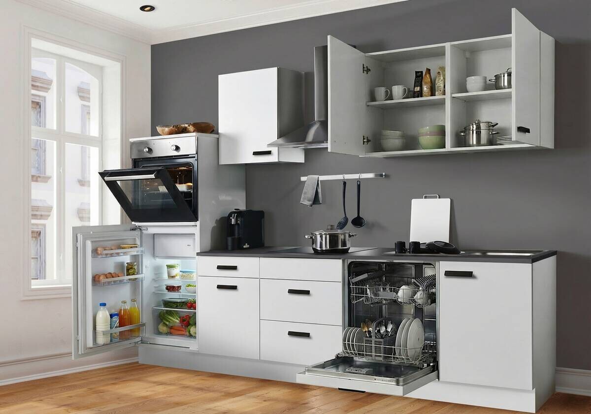 Küchenblock Graz weiß B/T: ca. 280x60 cm