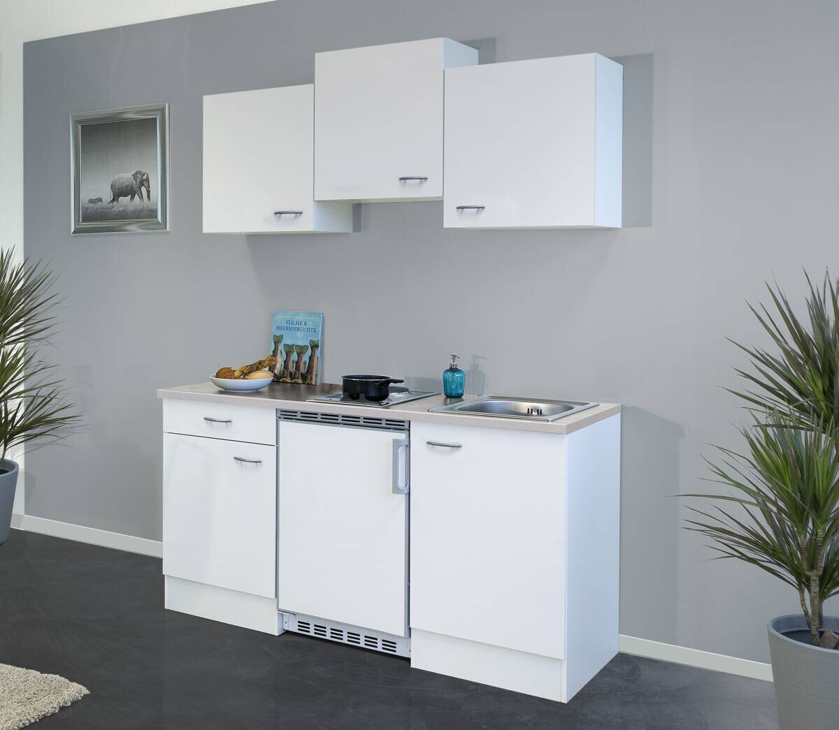 Küchenblock Wito weiß B/H/T: ca. 151x226x60 cm