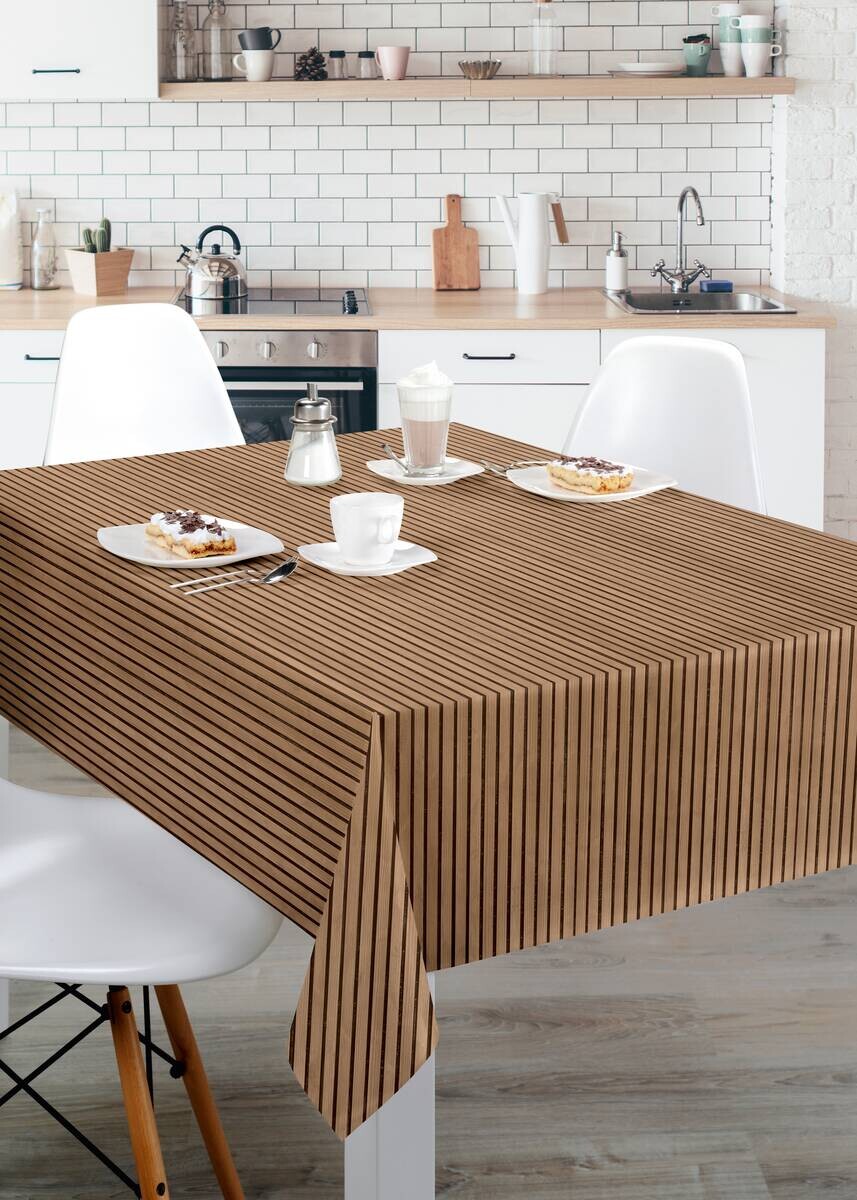 Milano Abwaschbarer Tischbelag Akusitkpaneel Holz hellbraun B: ca. 140 cm