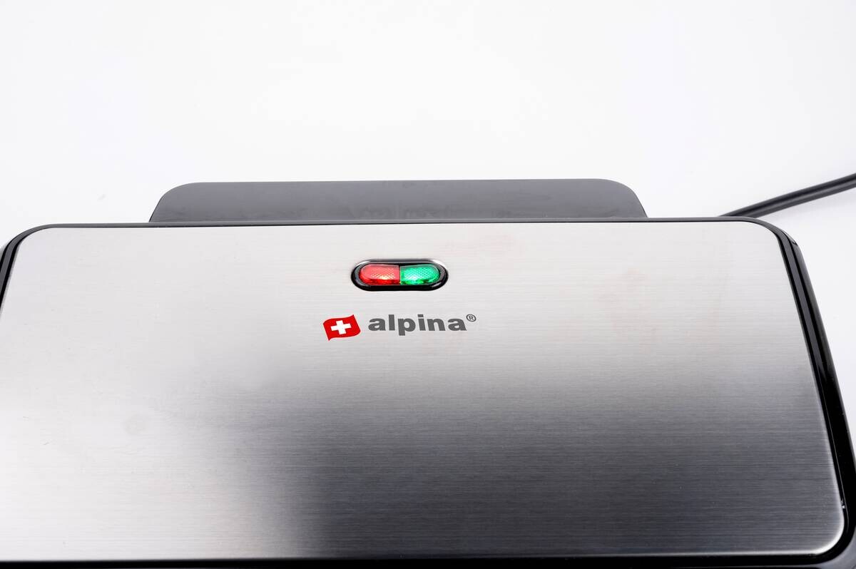 Sandwichtoaster silber schwarz B/H/L: ca. 12x26,5x31,5 cm