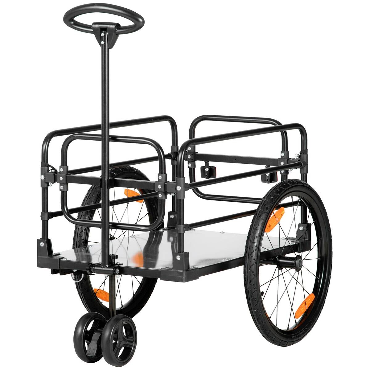 HOMCOM Fahrradanhänger grau grau B/H/L: ca. 64x130x103 cm