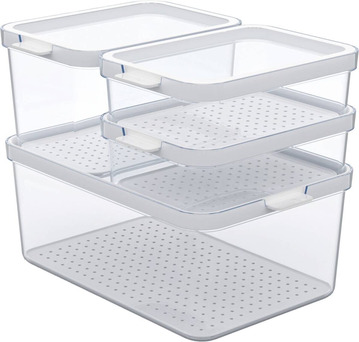 Rotho Kühlschrank Organizer CAUMA weiß B/H/L: ca. 20x22,5x28,5 cm