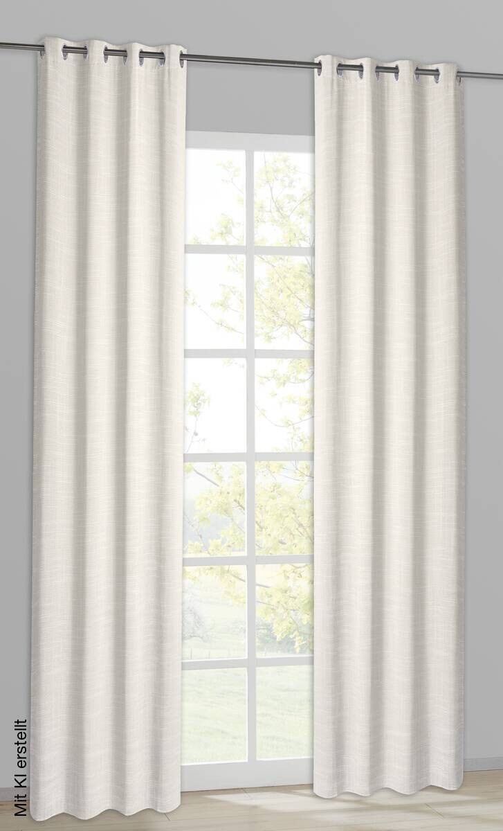Ösenvorhang Monza champagner 100% Polyester B/L: ca. 135x245 cm
