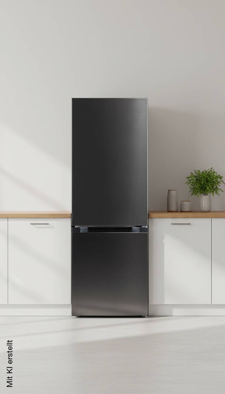 POCOline Kühl-/Gefrierkombination KGK 144-157 CDIX dark Inox B/H/T: ca. 47x144x50 cm